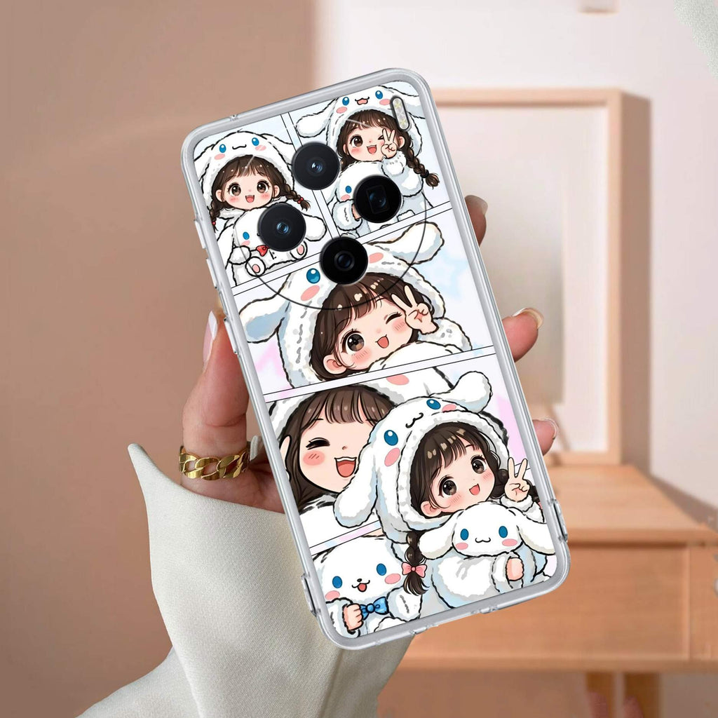 Super Girl Transparent Silicon Case For Vivo V23E