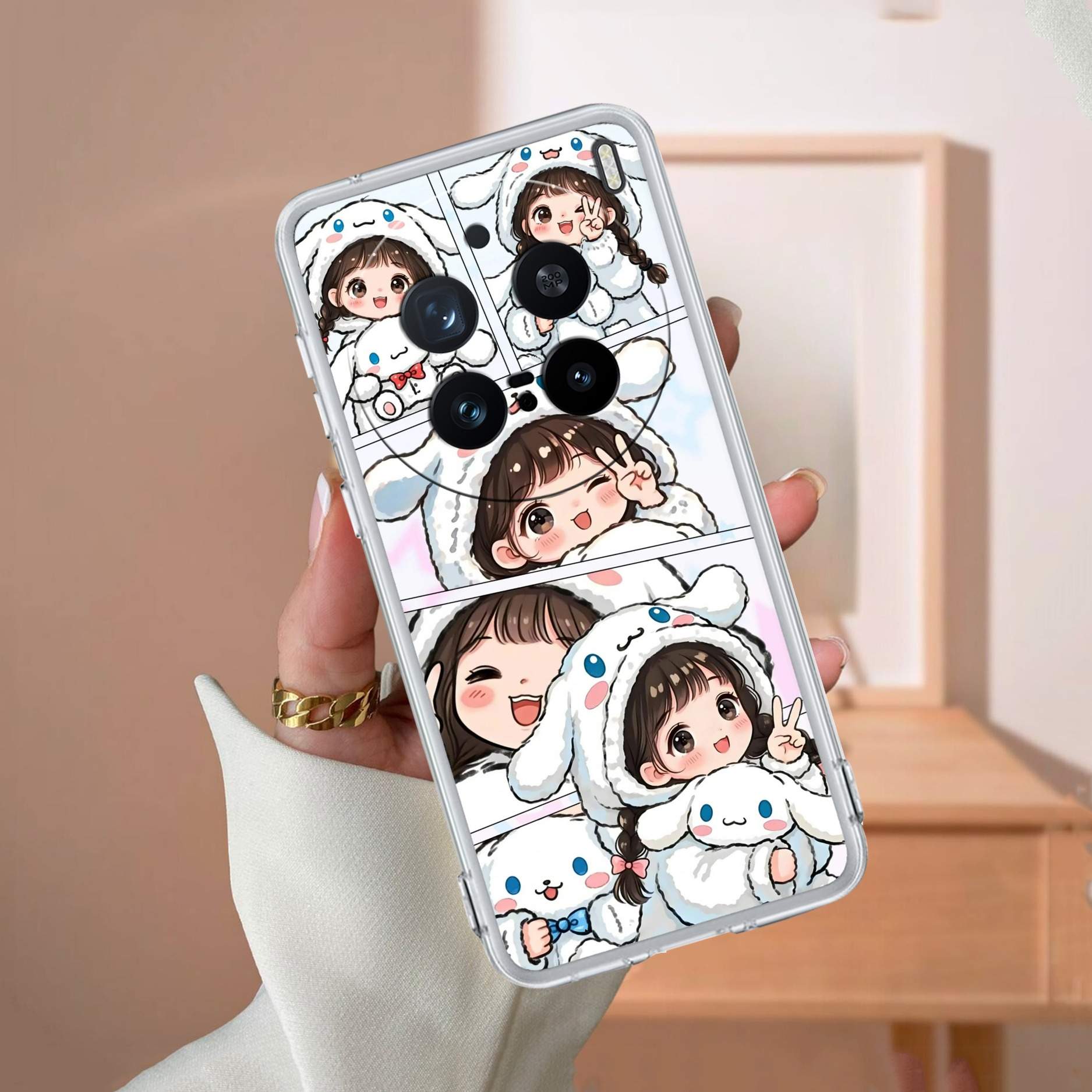 Super Girl Transparent Silicon Case For Vivo V25