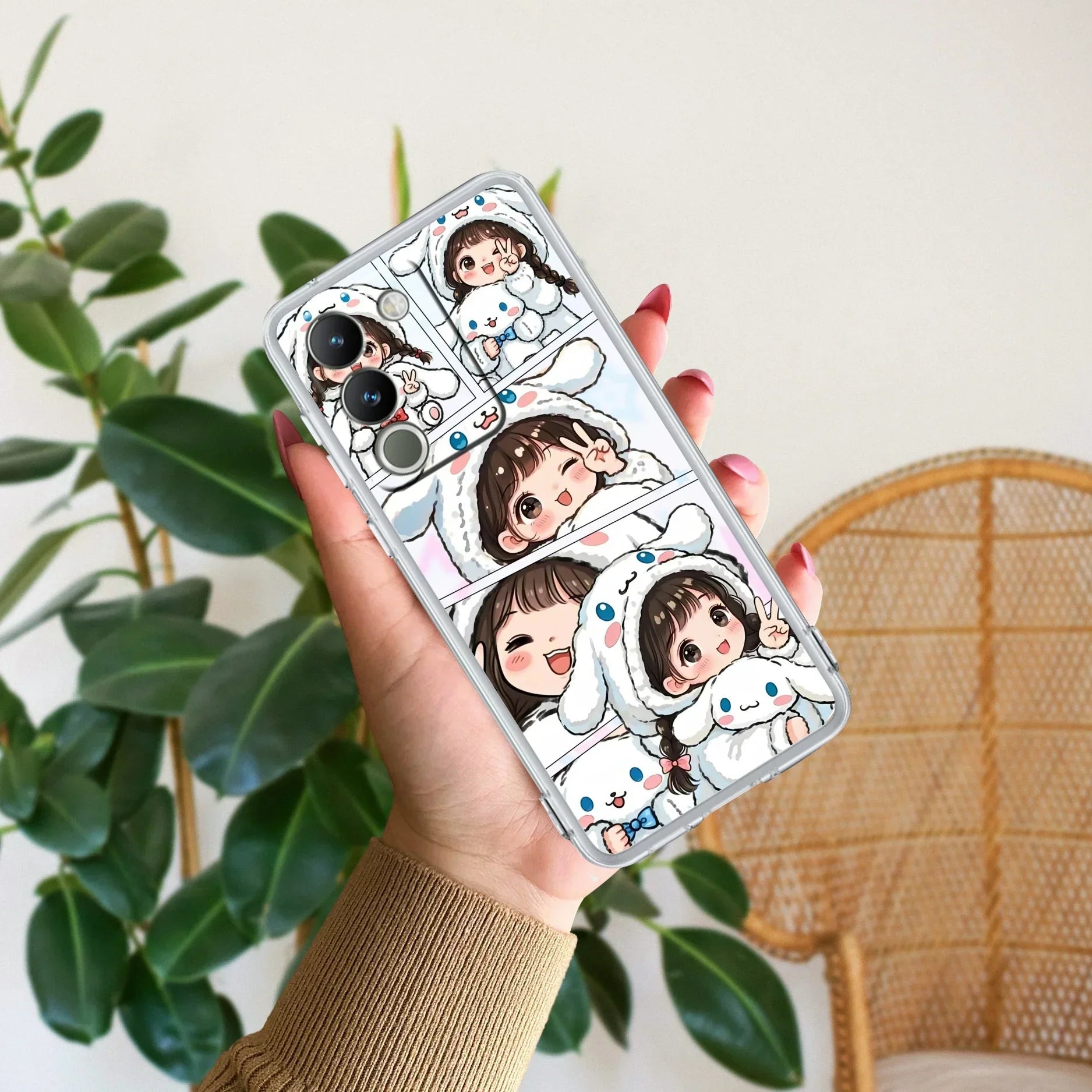 Super Girl Transparent Silicon Case For Vivo V21 5G