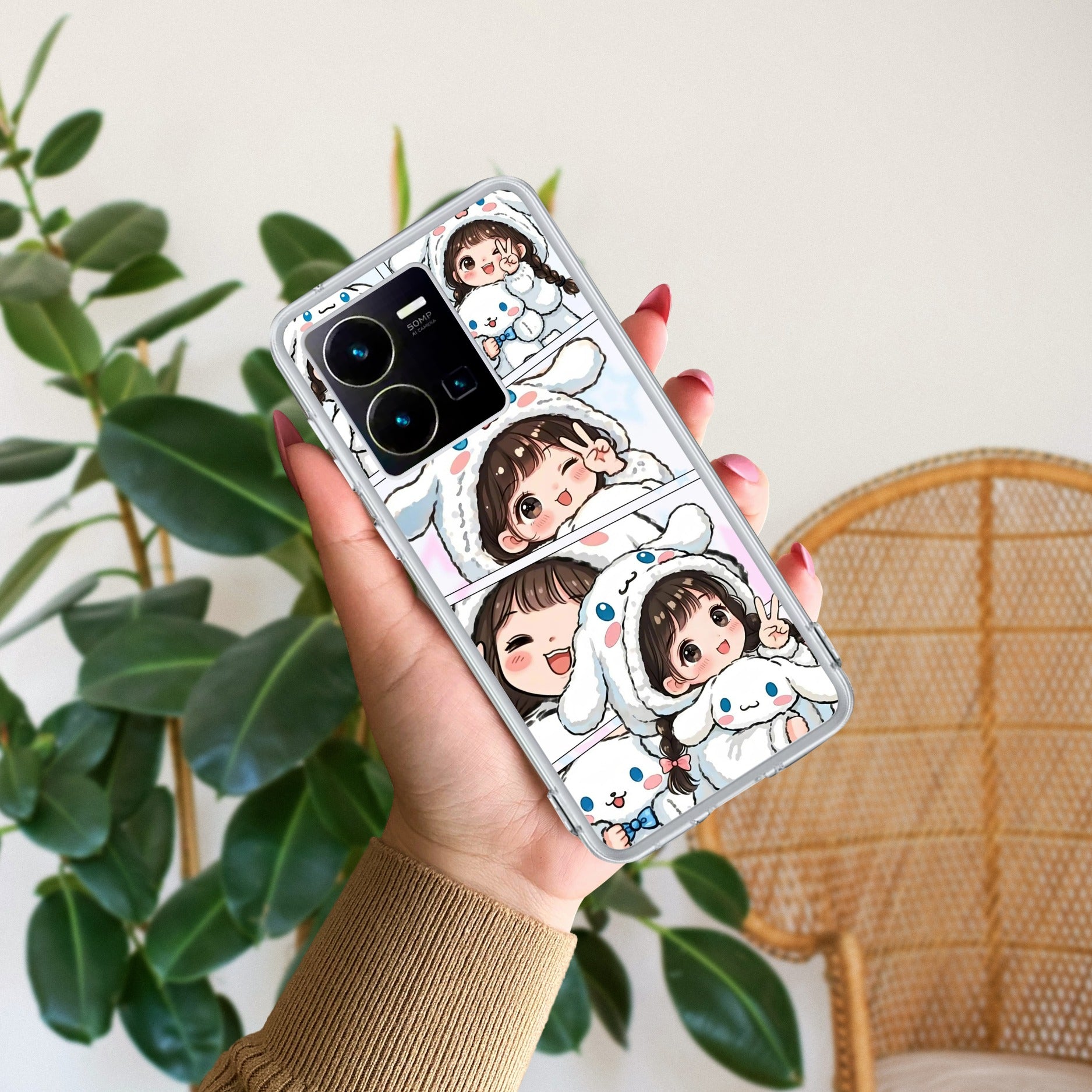 Super Girl Transparent Silicon Case For Vivo Y35