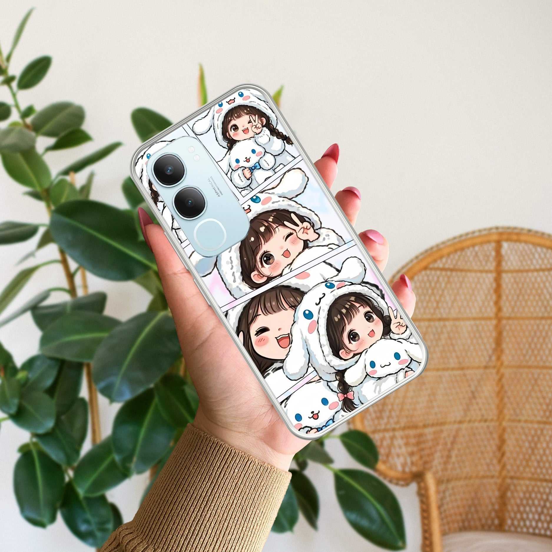 Super Girl Transparent Silicon Case For Vivo Y29 5G