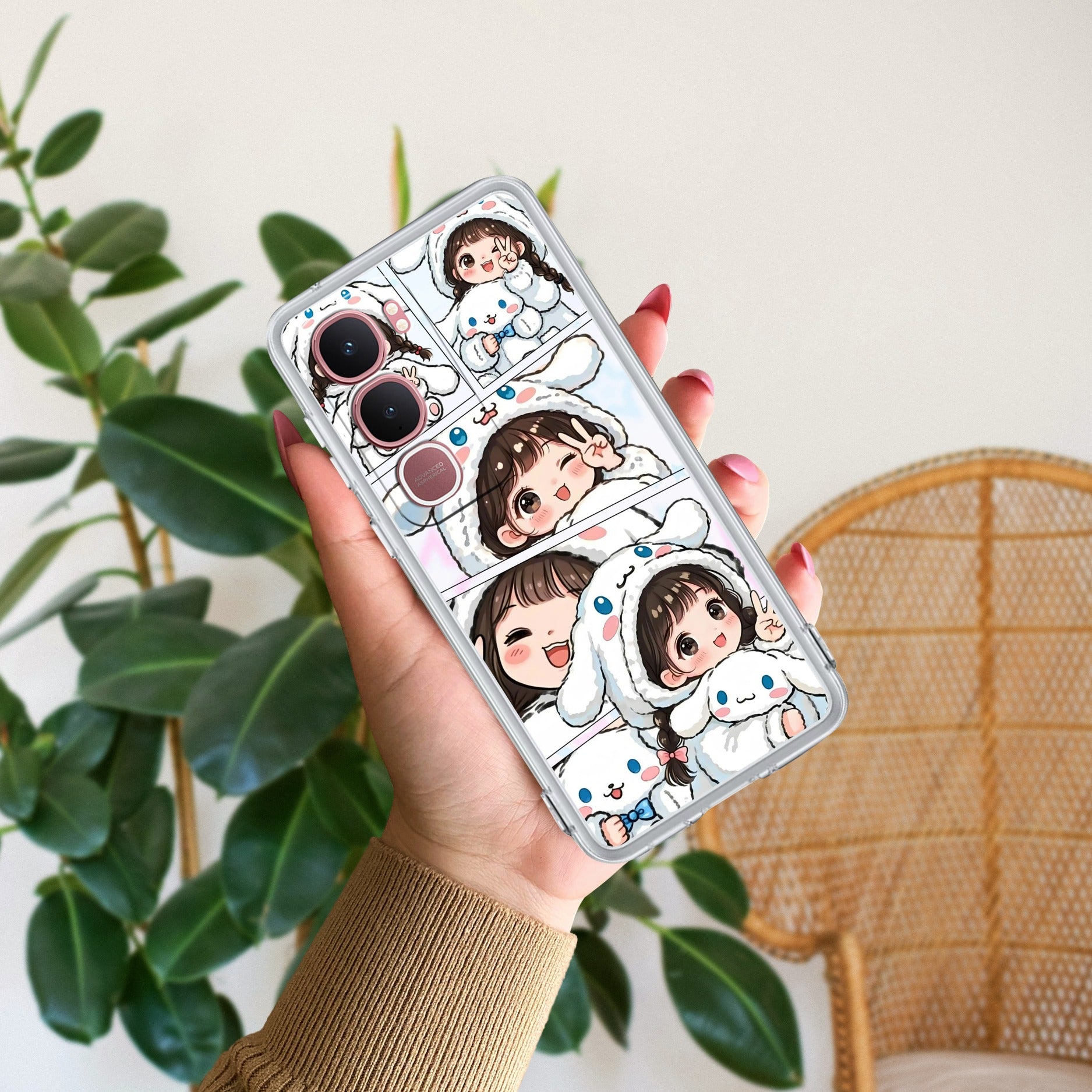 Super Girl Transparent Silicon Case For Vivo Y31 5G