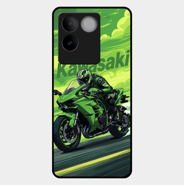 Super Sports Bike Glass Case Cover For Iqoo Z7 Pro 5G