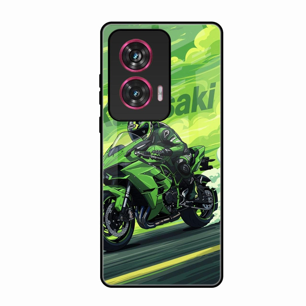 Super Sports Bike Glass Case Cover For Motorola Edge 50 Fusion 5G