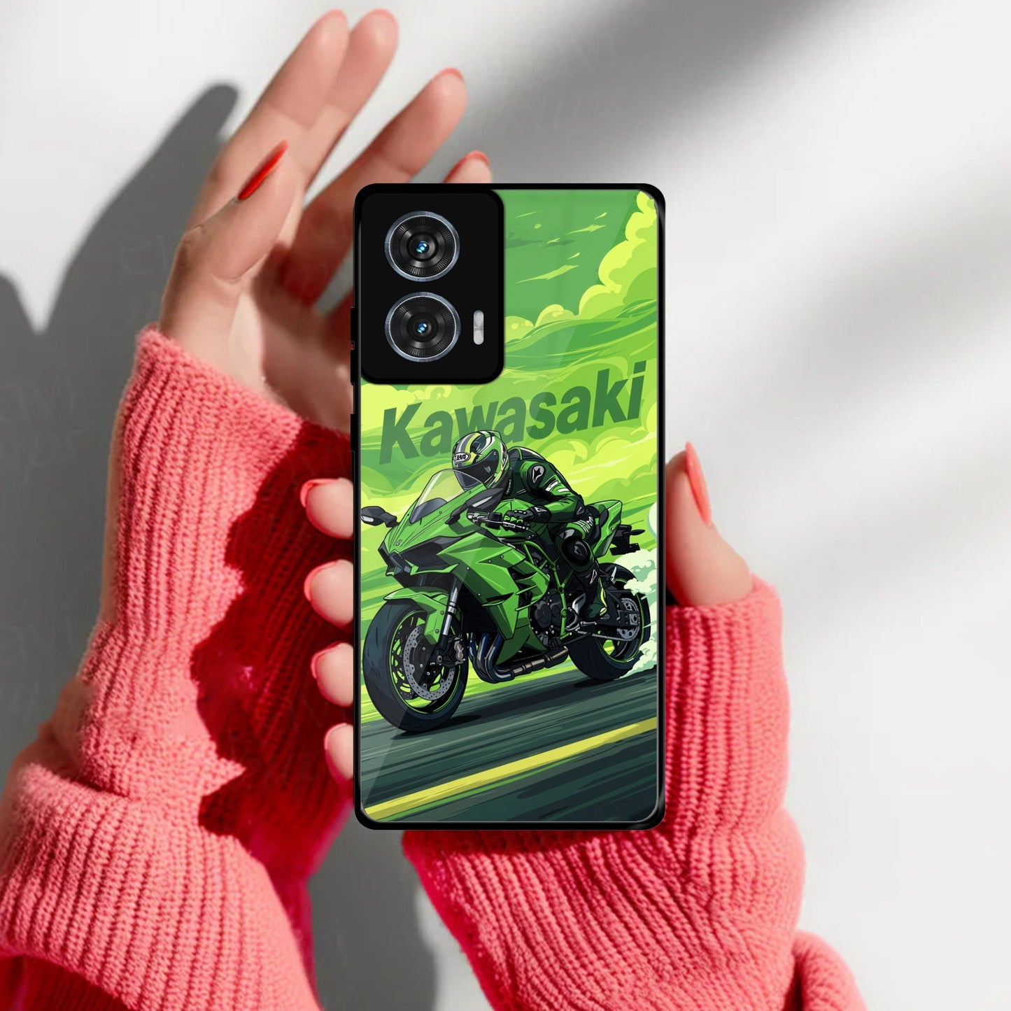 Super Sports Bike Glass Case Cover For Motorola