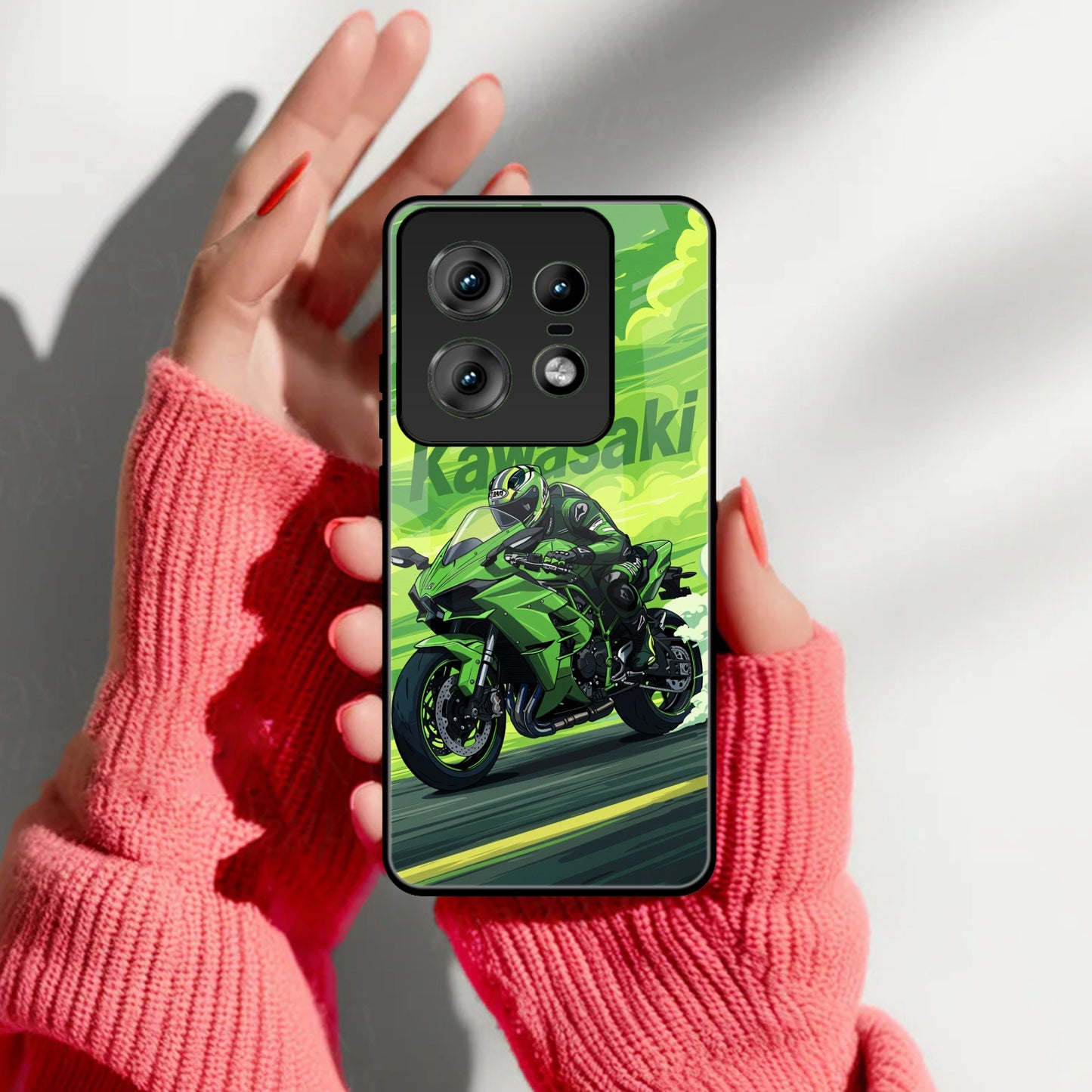 Super Sports Bike Glass Case Cover For Motorola