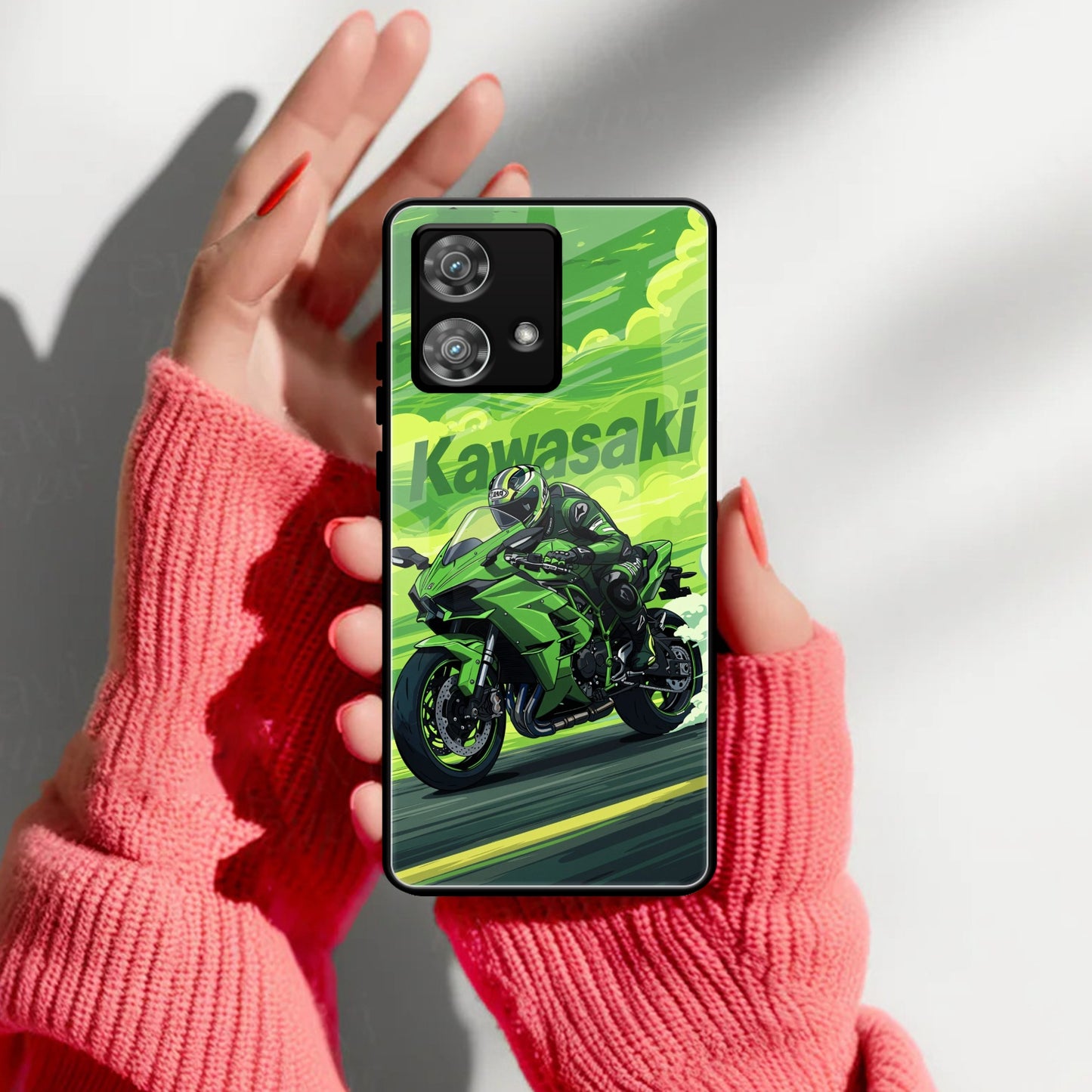 Super Sports Bike Glass Case Cover For Motorola