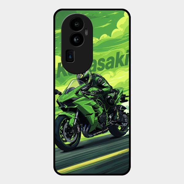 Super Sports Bike Glass Case Cover For Oppo Reno 10 Pro Plus 5G
