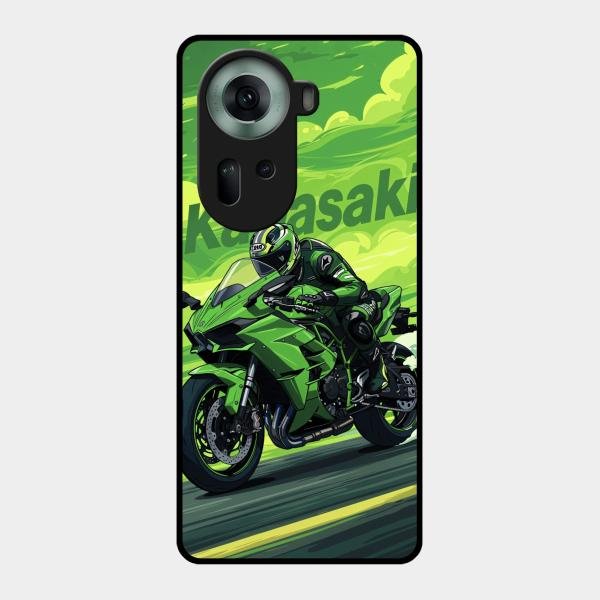 Super Sports Bike Glass Case Cover For Oppo Reno 11 5G