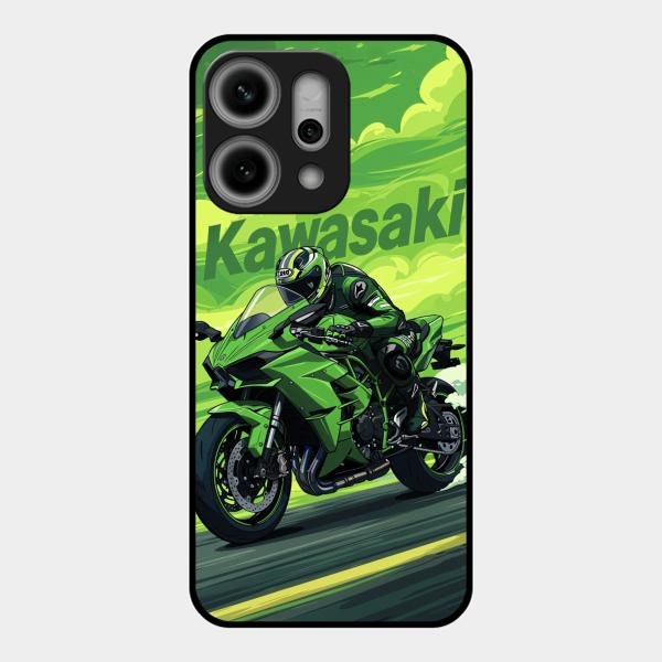 Super Sports Bike Glass Case Cover For Oppo Reno 14 Pro 5G
