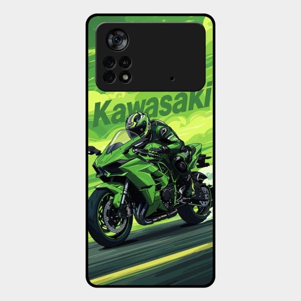 Super Sports Bike Glass Case Cover For Poco X4 Pro 5G