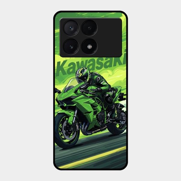 Super Sports Bike Glass Case Cover For Poco X6 Pro 5G