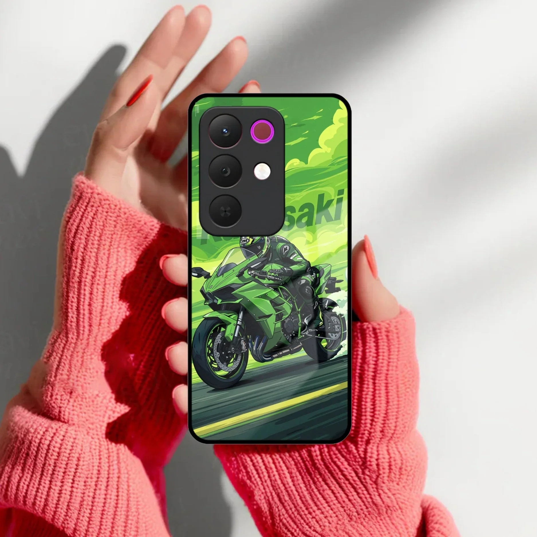 Super Sports Bike Glass Case Cover For Realme