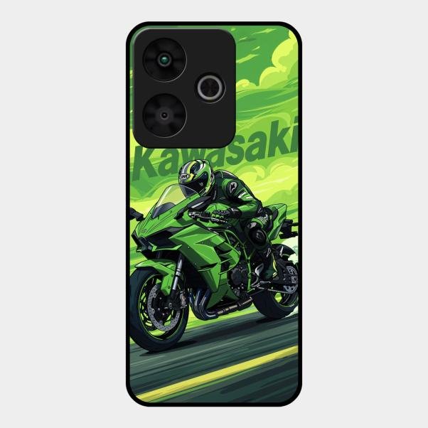 Super Sports Bike Glass Case Cover For Redmi 13 5G