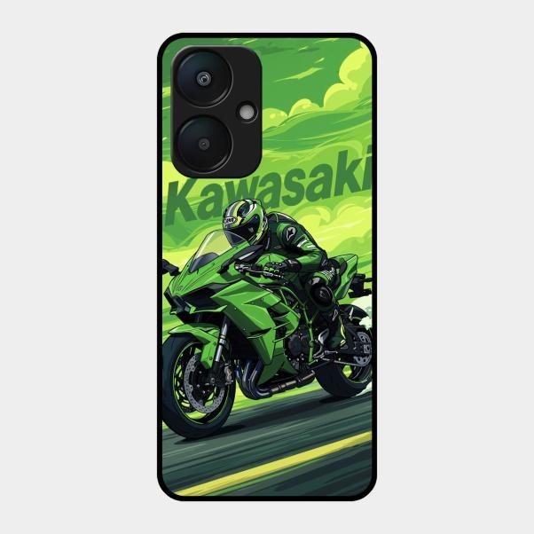Super Sports Bike Glass Case Cover For Redmi 13C 5G
