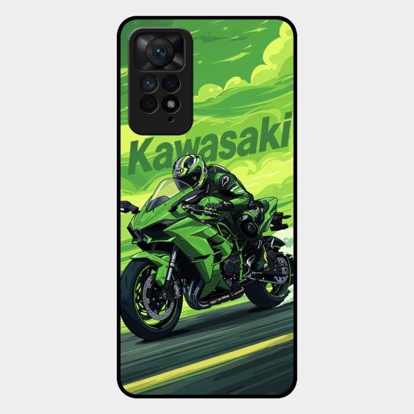 Super Sports Bike Glass Case Cover For Redmi Note 11 Pro 5G