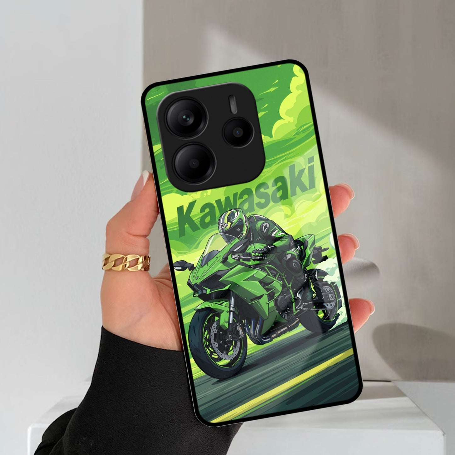 Super Sports Bike Glass Case Cover For Redmi