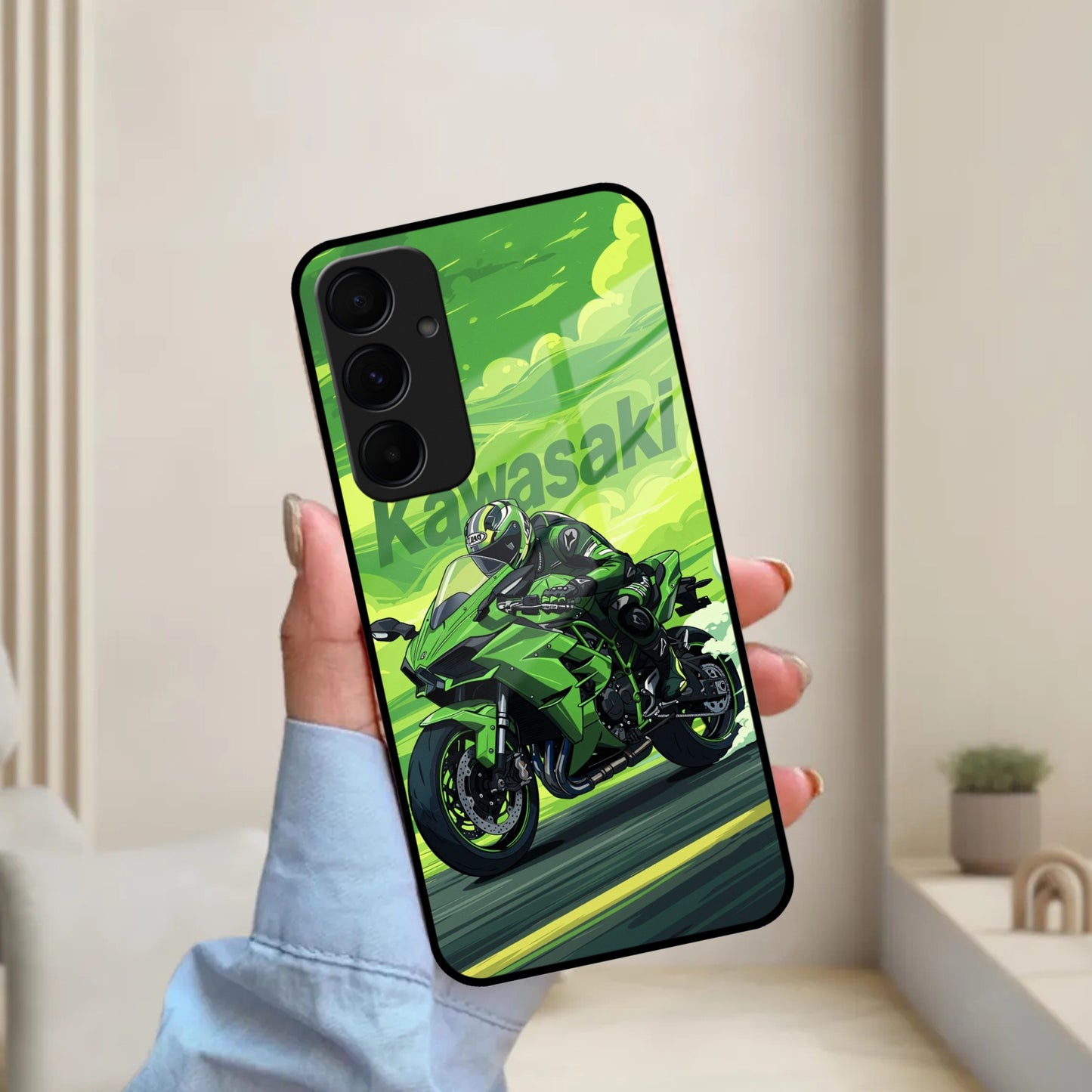 Super Sports Bike Glass Case Cover For Samsung