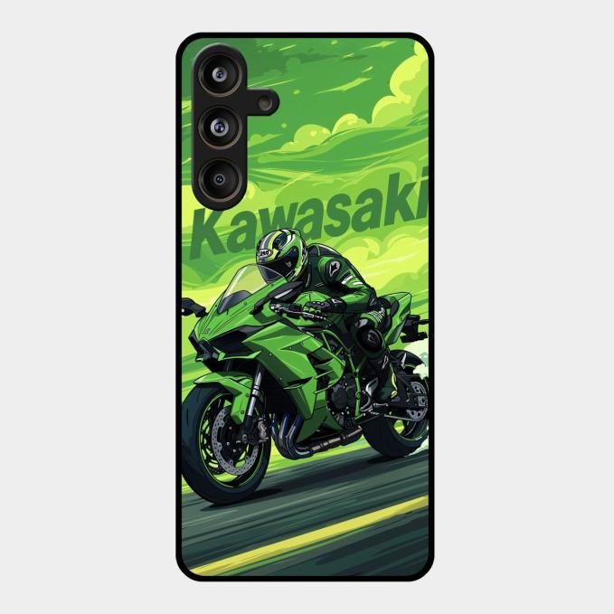 Super Sports Bike Glass Case Cover For Samsung Galaxy M55 5G