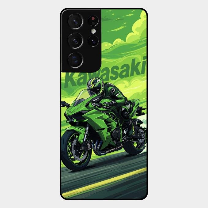 Super Sports Bike Glass Case Cover For Samsung Galaxy S21 Ultra