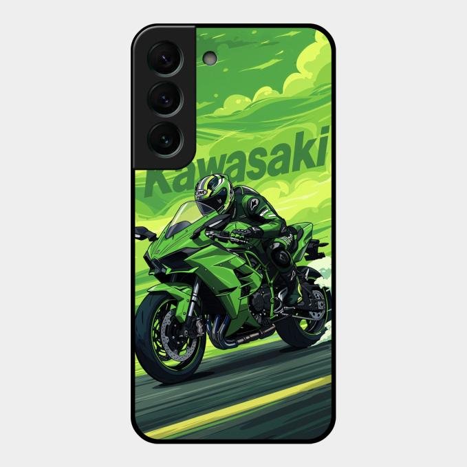 Super Sports Bike Glass Case Cover For Samsung Galaxy S22 Plus 5G