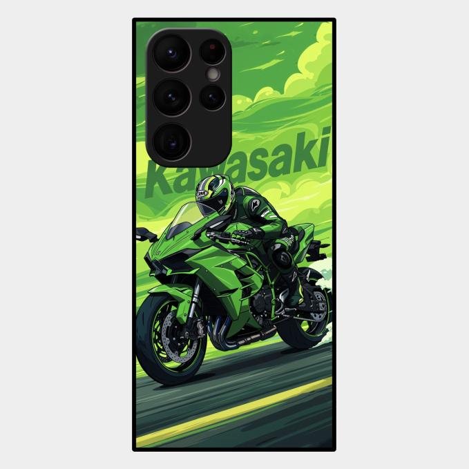 Super Sports Bike Glass Case Cover For Samsung Galaxy S22 Ultra 5G