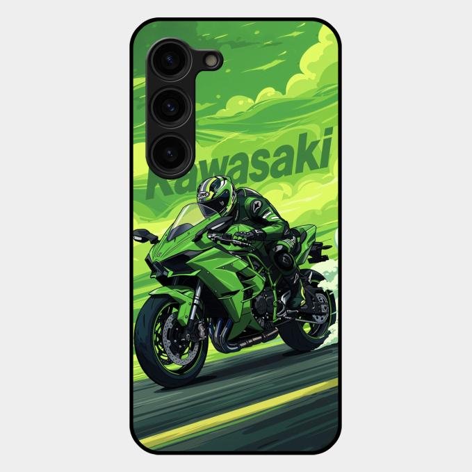 Super Sports Bike Glass Case Cover For Samsung Galaxy S23 Plus 5G