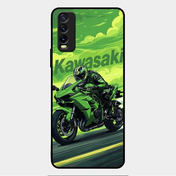 Super Sports Bike Glass Case Cover For Vivo Y12G
