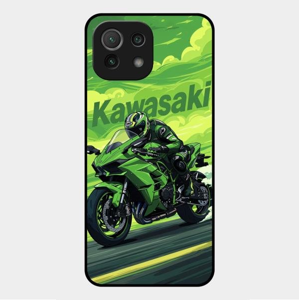 Super Sports Bike Glass Case Cover For Xiaomi Mi 11 Lite