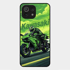 Super Sports Bike Glass Case Cover For Xiaomi Mi 11 Lite