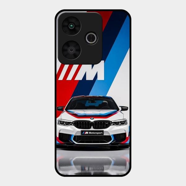 Super Sports Car Glass Case Cover For Redmi 13 5G