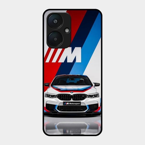 Super Sports Car Glass Case Cover For Redmi 13C 5G