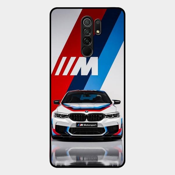Super Sports Car Glass Case Cover For Redmi 9 Prime