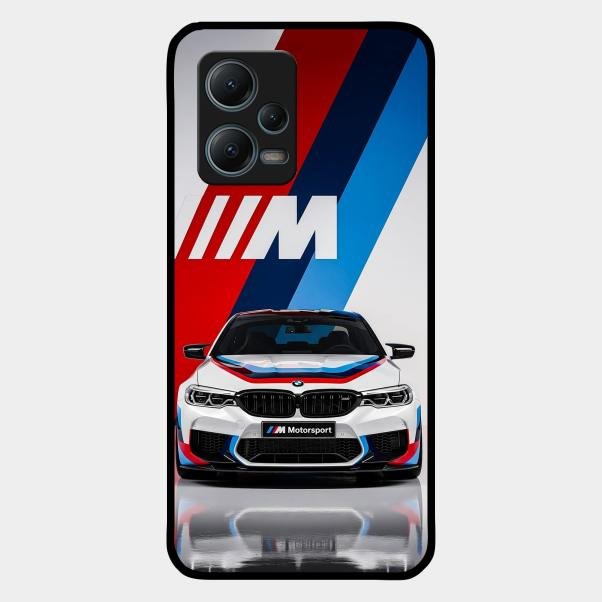 Super Sports Car Glass Case Cover For Redmi Note 12 5G