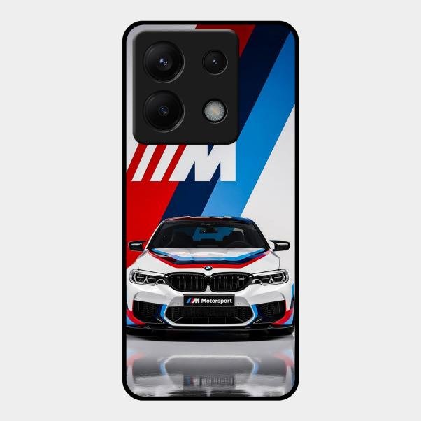 Super Sports Car Glass Case Cover For Redmi Note 13 Pro 5G