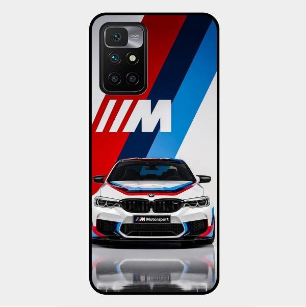 Super Sports Car Glass Case Cover For Xiaomi Redmi 10 Prime