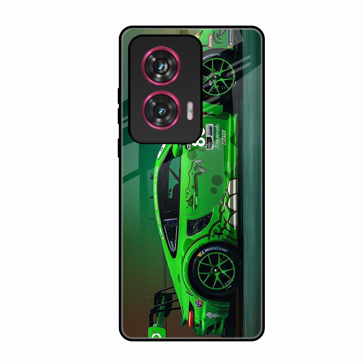 Super Sports Car V2 Glass Case Cover For Motorola Edge 50 Fusion 5G