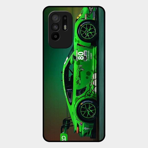 Super Sports Car V2 Glass Case Cover For Oppo F19 Pro Plus 5G