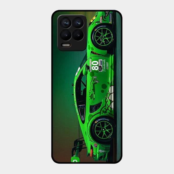 Super Sports Car V2 Glass Case Cover For Realme 8 Pro