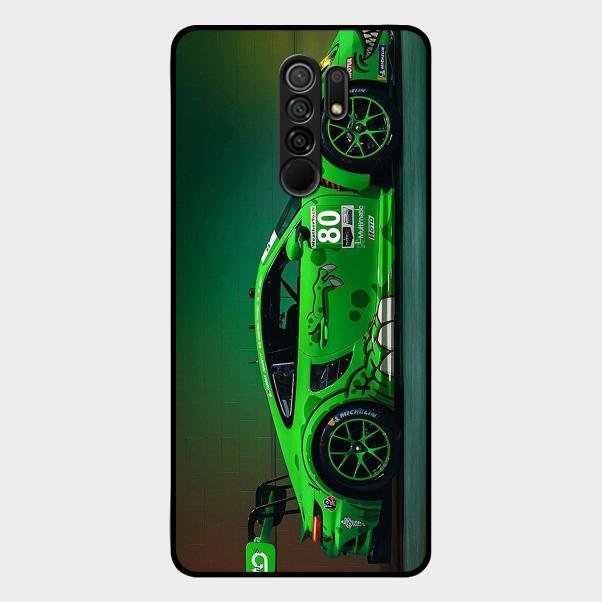 Super Sports Car V2 Glass Case Cover For Redmi 9 Prime
