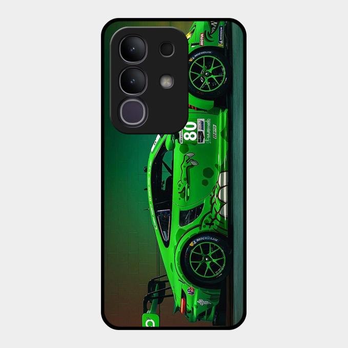 Super Sports Car V2 Glass Case Cover For Vivo T4X 5G