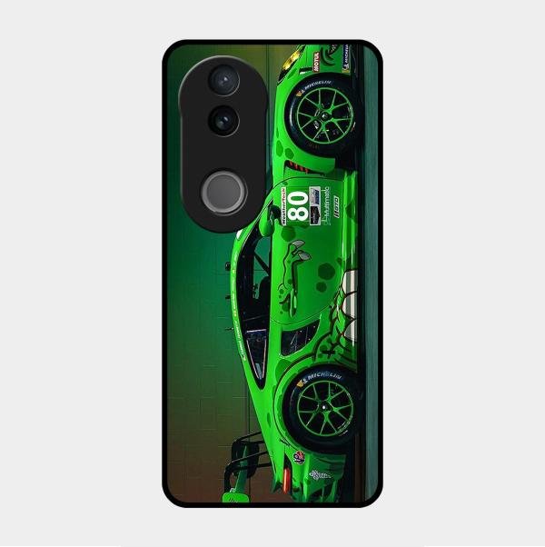 Super Sports Car V2 Glass Case Cover For Vivo V50 5G
