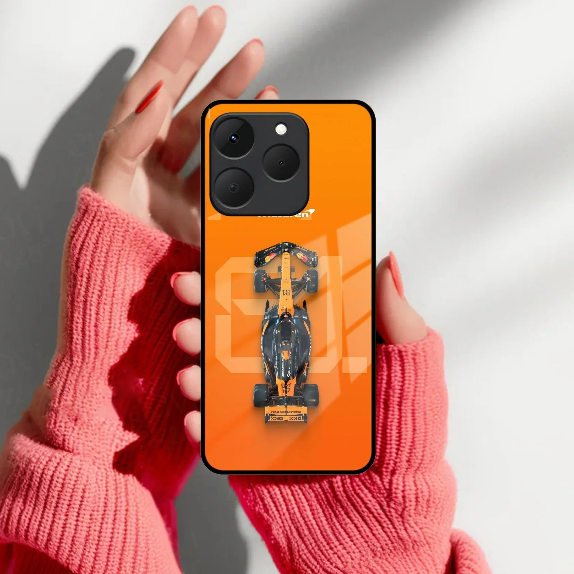 Sweet Blush Girl Glass Case Cover For Realme/Narzo