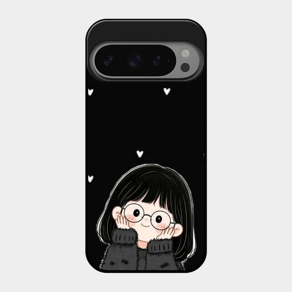Sweet Blush Girl Glass Case Cover For Google Pixel 9 Pro 5G