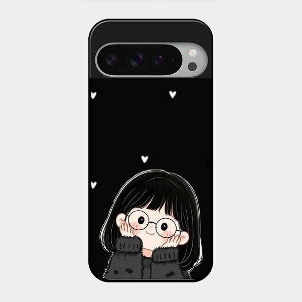 Sweet Blush Girl Glass Case Cover For Google Pixel 9 Pro Xl