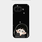 Sweet Blush Girl Glass Case Cover For Google Pixel 9A 5G