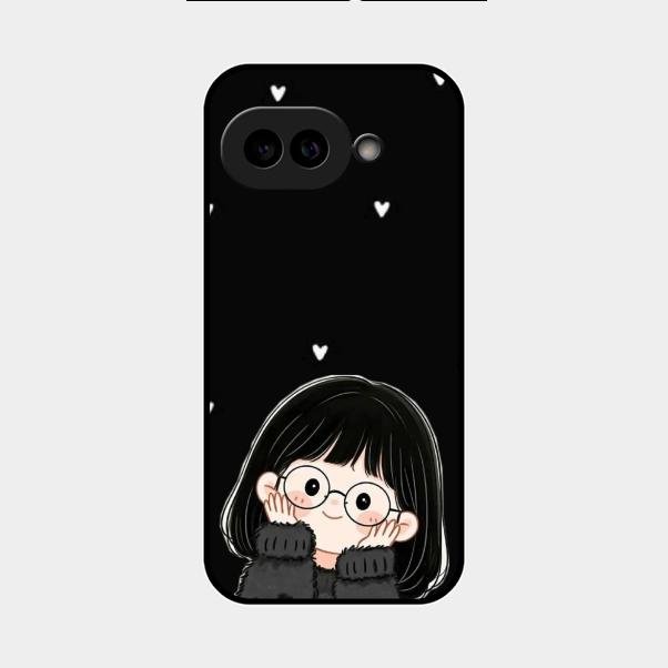 Sweet Blush Girl Glass Case Cover For Google Pixel 9A 5G