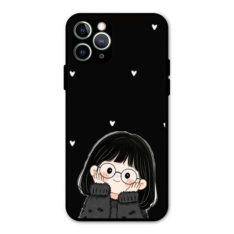 Sweet Blush Girl Glass Case Cover For iPhone 11 Pro Max