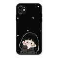 Sweet Blush Girl Glass Case Cover For iPhone 11