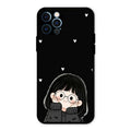 Sweet Blush Girl Glass Case Cover For iPhone 12 Pro Max